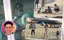 【頭條獨家】三代同堂 霍震霆沙灘湊孫曬太陽 霍啟剛做外賣仔照顧老嫩