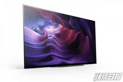 Sony的48A9S OLED電視,纖巧美觀,底部中央的細小鋁支架,為居室有限空間增添靈活性。
