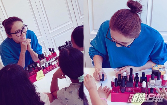 黎姿謂在各樣親子活動中，替女兒打扮是最溫馨。