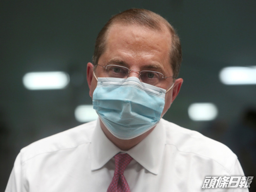 阿扎爾認為台灣模式證明民主與開放的社會是對抗傳染病威脅的最佳利器。AP
