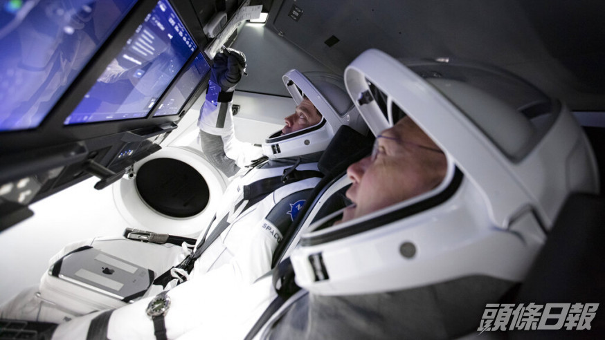 NASA聯手SpaceX運載太空人升空。AP