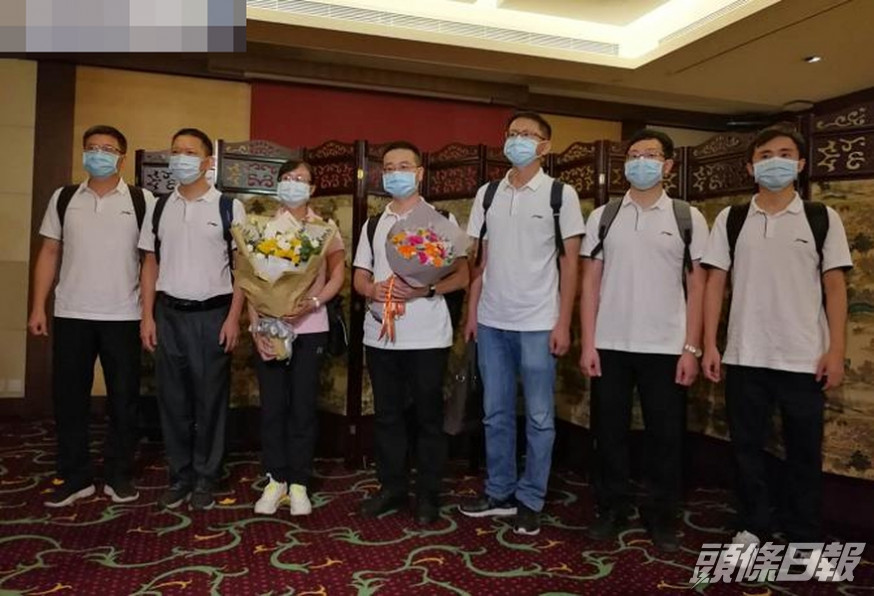 內地核酸檢測支援隊7名先遣隊隊員。央視圖片