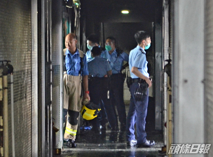 消防及警員繼續在場調查。林思明攝