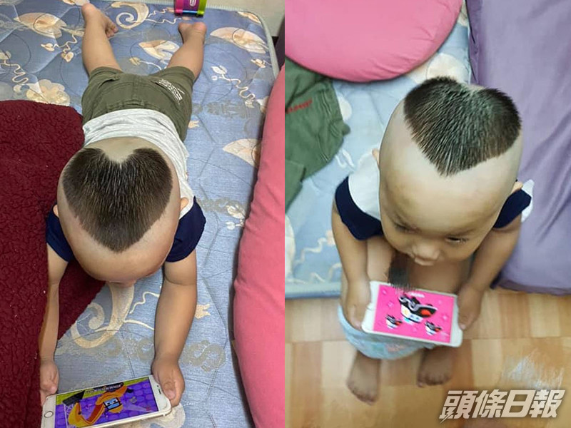 台灣一位媽媽在討論區分享丈夫躲浴室為子換新髮型,表示非常崩潰。(網圖)