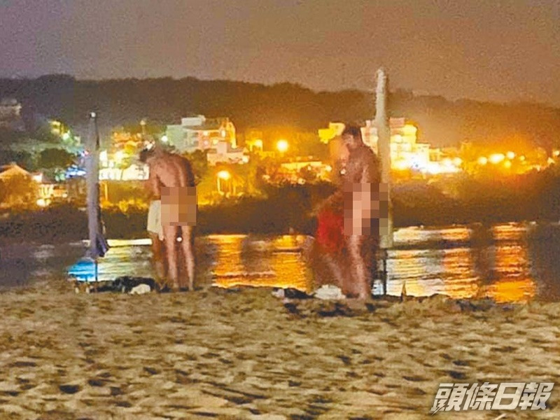 兩對外籍人士在沙灘上演活春宮。fb
