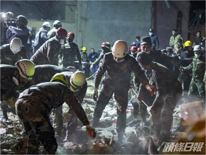 阿塞拜疆表示第二大城市甘賈被亞美尼亞攻擊,最少10名平民死亡。AP圖片