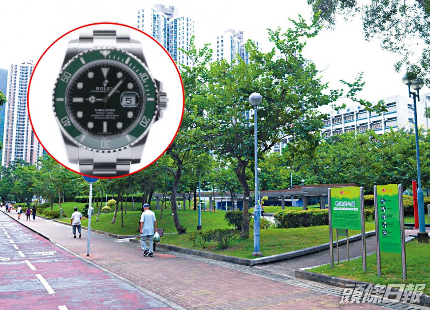 小圖為Green Submariner其中一款運動表。