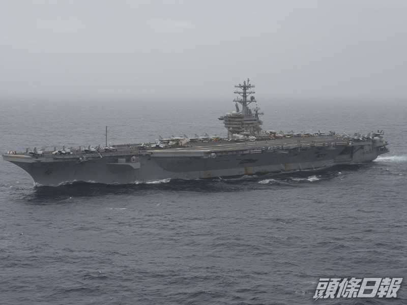 「尼米茲號」戰鬥群駛入波斯灣將參與演練。AP