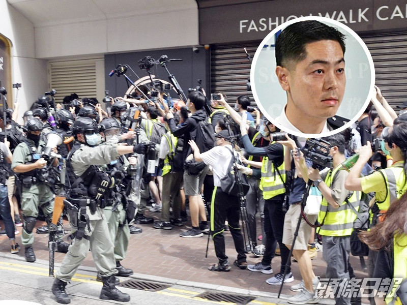郭嘉銓指見許多報道只集中播放警方執法的片段,而少有鏡頭另一邊的暴力場面。資料圖片