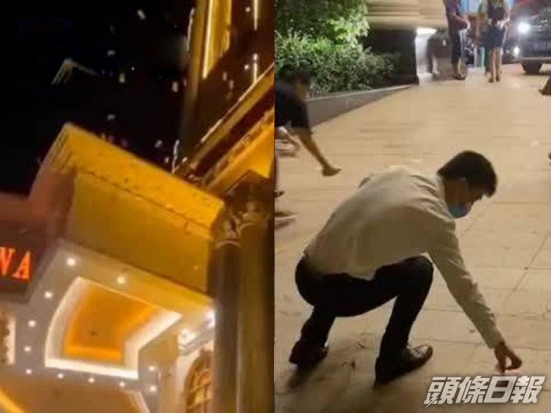 浙江男廣西酒店大撒鈔票,民眾瘋搶。(網圖)