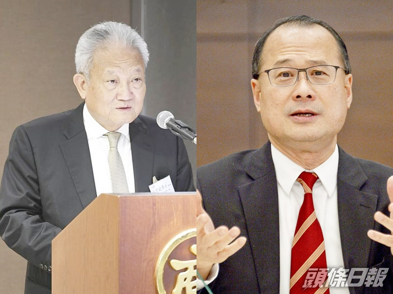 吳宏斌(左)與蔡冠深(右)。資料圖片