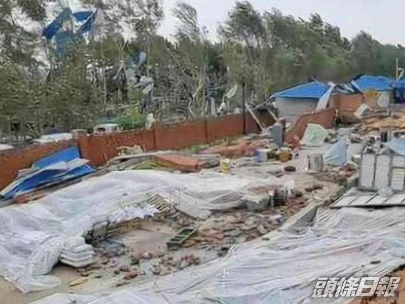 黑龍江綏化北林區西部地區一些鄉鎮遭遇龍捲風襲擊。(網圖)