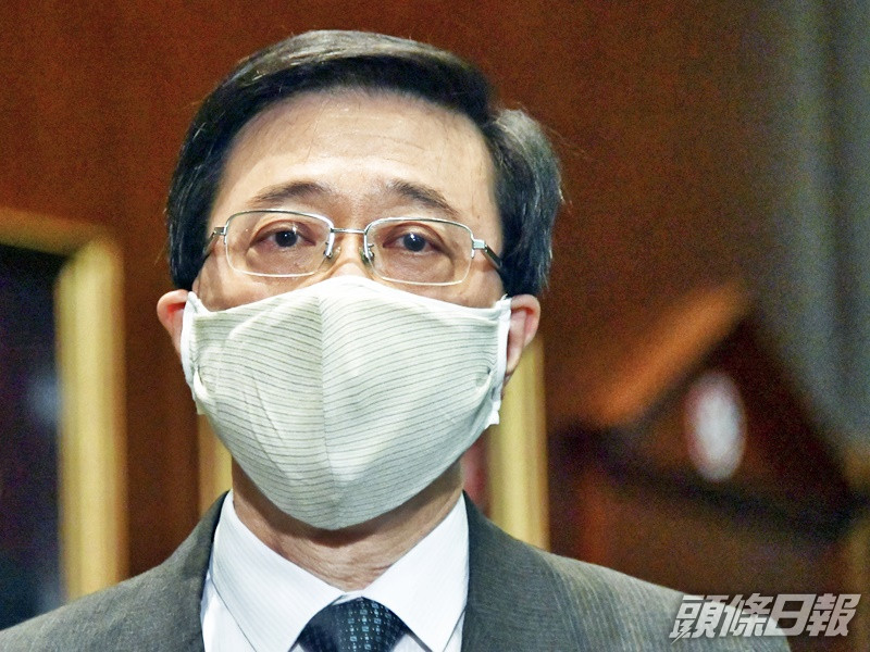 李家超指單純的要求某些官員下台並無違法。資料圖片