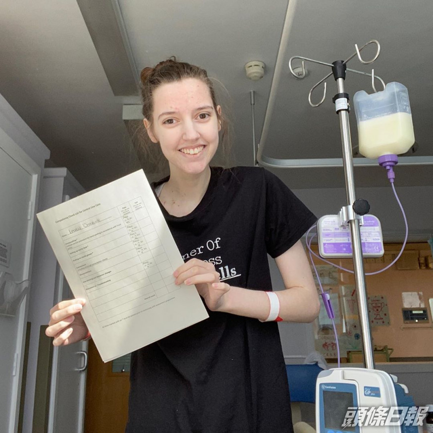20歲的維特琳患病後短短兩年內體重下跌了31公斤。 potsofhope IG 圖片
