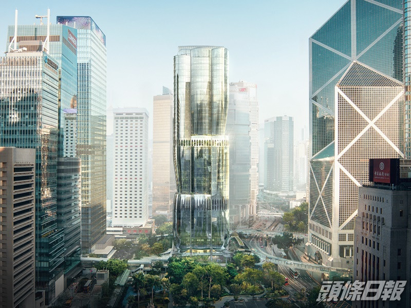 中環美利道商業地王,以「洋紫荊花蕾」作設計主軸,打造成核心區內新地標。