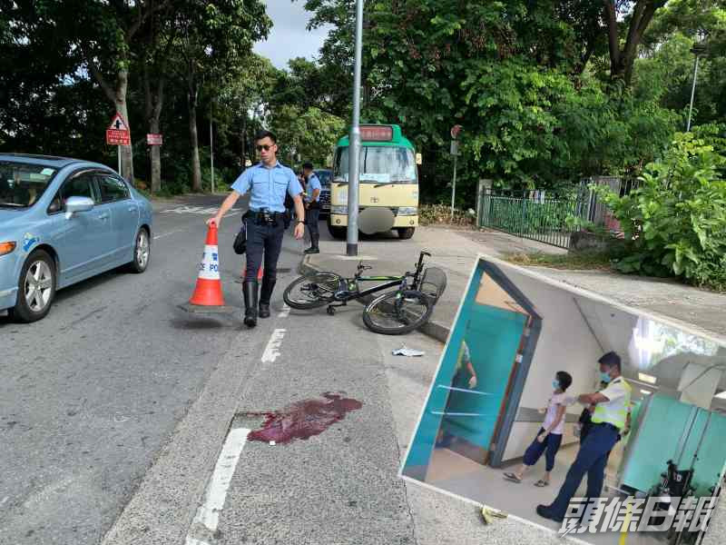 死者妻子趕到醫院認屍。梁國峰攝
