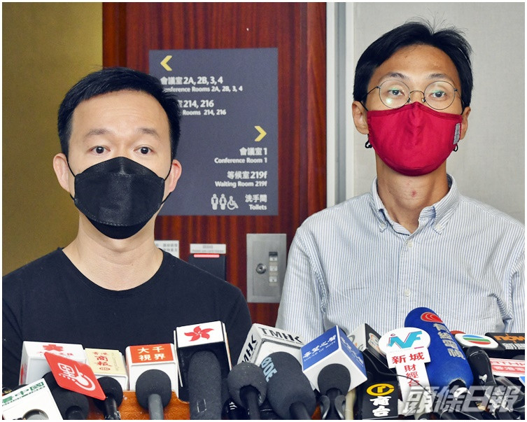 陳志全(左)和朱凱廸不續任議員。資料圖片