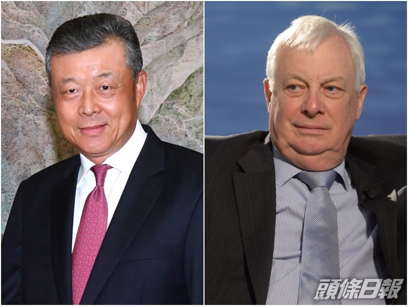 劉曉明(左)斥彭定康(右)有嚴重殖民心態。資料圖片