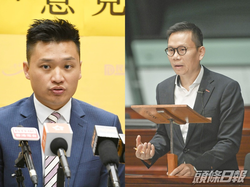 鄭泳舜(左)及陳恒鑌(右)再次要求政府推出失業援助金。資料圖片
