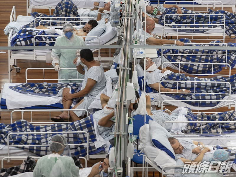 巴西染疫人數是全球排第二位。AP