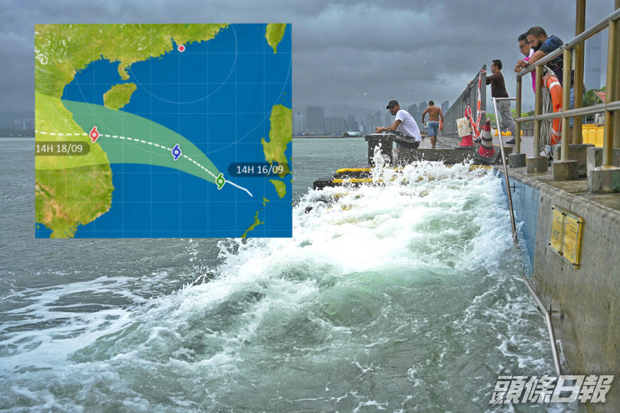 天文台預測海面有湧浪。資料圖片/天文台