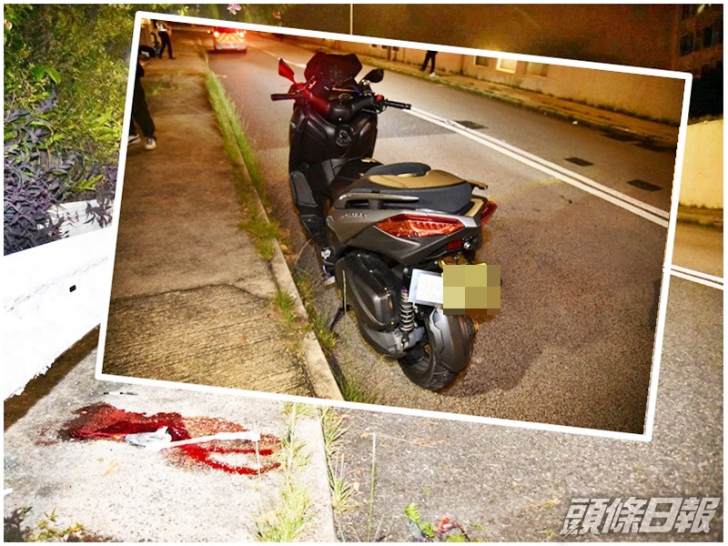 現場遺下一灘血跡。