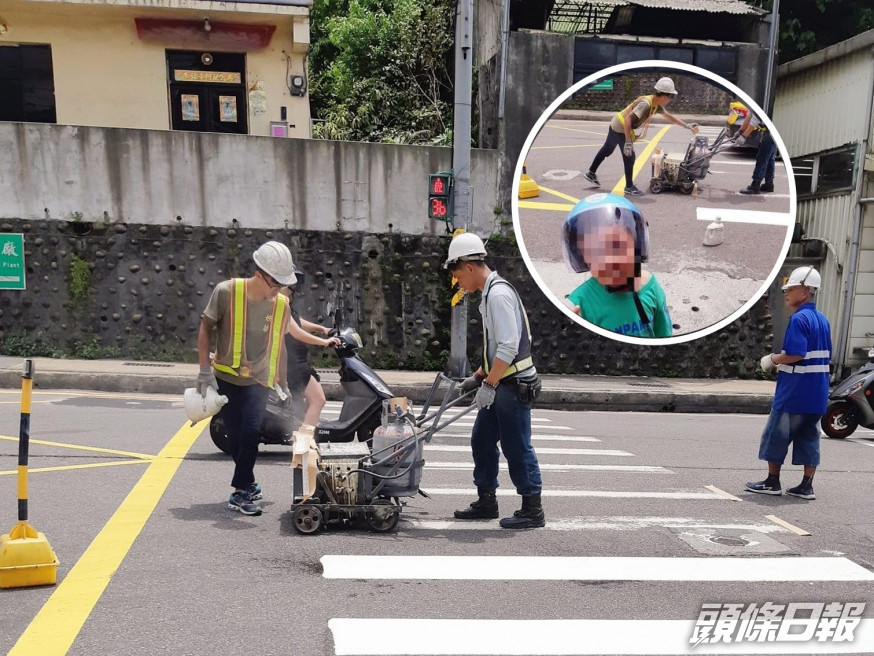 修路工人自嘲,媽媽反而用相反想法教育孩子。圖片來源:facebook群組「爆怨公社」