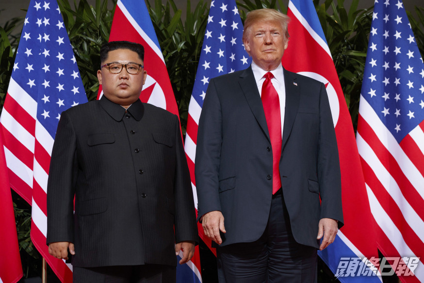 金正恩特朗普2018年曾會面。AP資料圖片