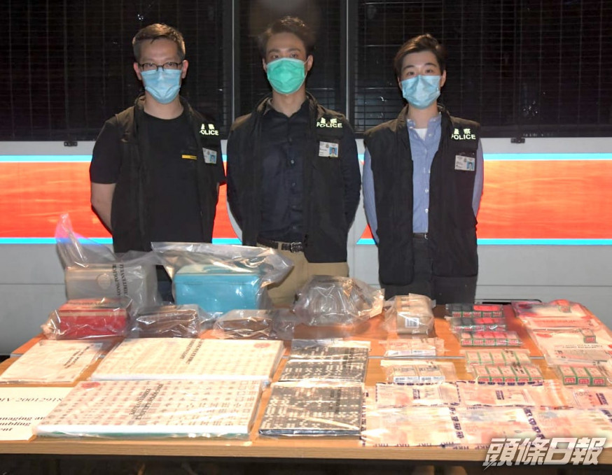 警方搗破一個非法賭檔,並檢獲麻雀等證物。