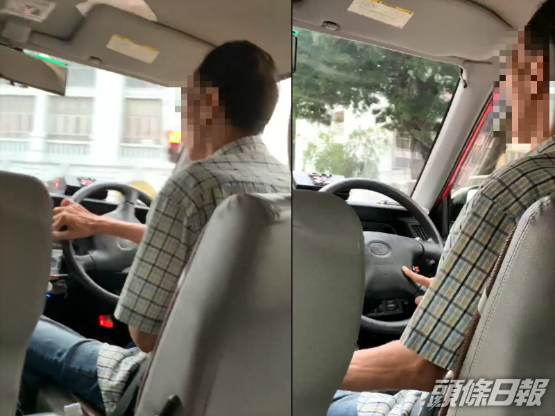 的士司機沒有戴上口罩。 網民GN Cire 影片截圖