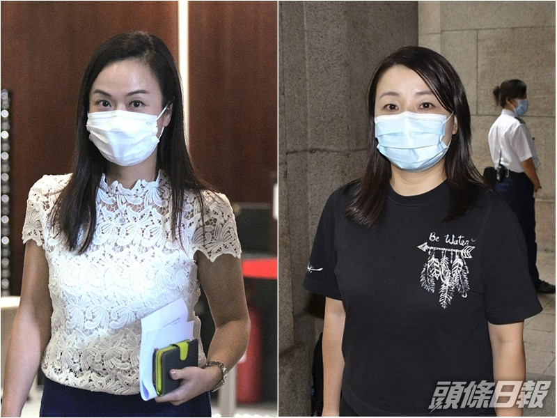 劉小麗(右)申請選舉呈請得直,終審法院駁回勝出補選的陳凱欣的上訴申請。資料圖片
