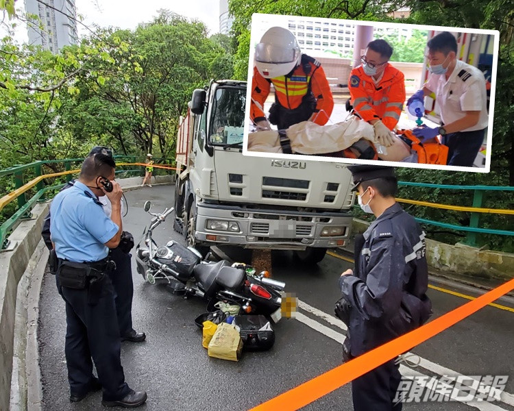 電單車司機昏迷送院搶救。