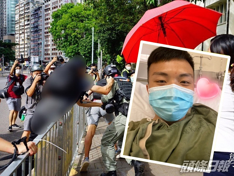 一名警員昨日懷疑被人搶犯刺傷。