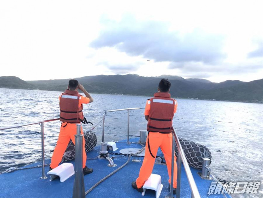 台灣傳媒指5位香港示威者在海上由台灣海巡署獲救被安置高雄。網上圖片