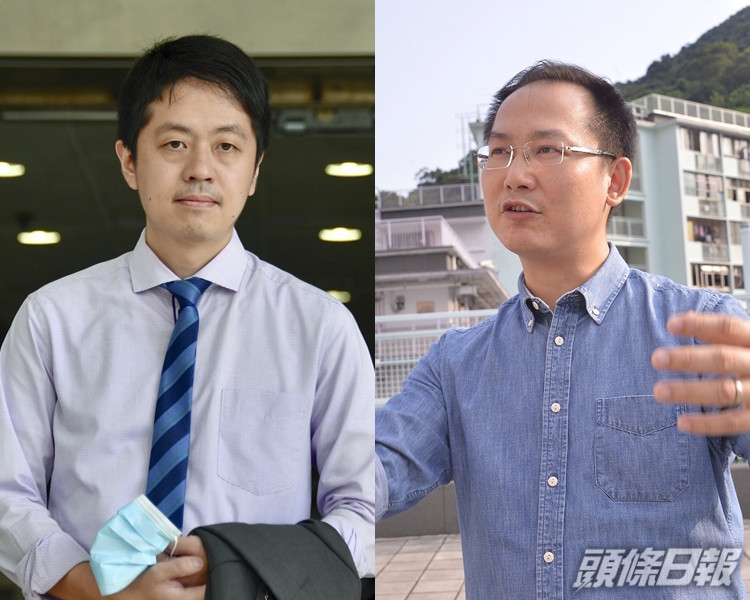 許智峯(左)告陳學鋒(右)誹謗。 資料圖片