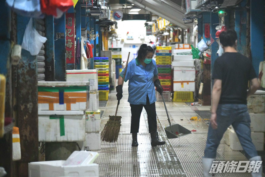 大埔墟街巿今提早關閉消毒。資料圖片