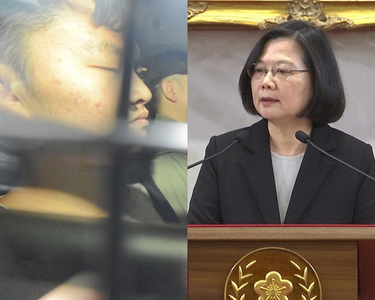 蔡英文(右)批港府放棄公民管轄權是不負責任。 資料圖片