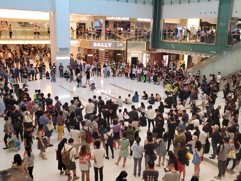 市民曾多次在沙田新城市集會。資料圖片