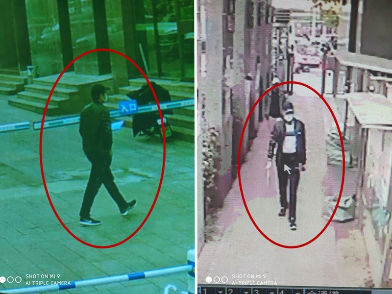 警員通過閉路電視追踪發現男子。網圖