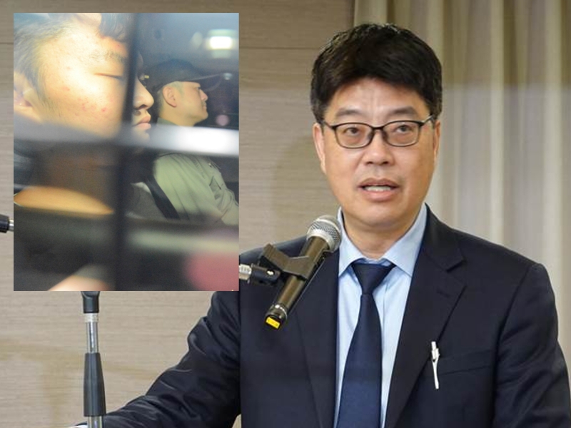 陸委會副主委邱垂正(右)要求港府協助押解陳同佳。網上圖片/資料圖片