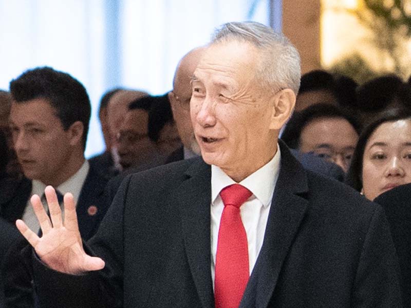 劉鶴表示若貿易戰升級,將不利全世界的利益。新華社