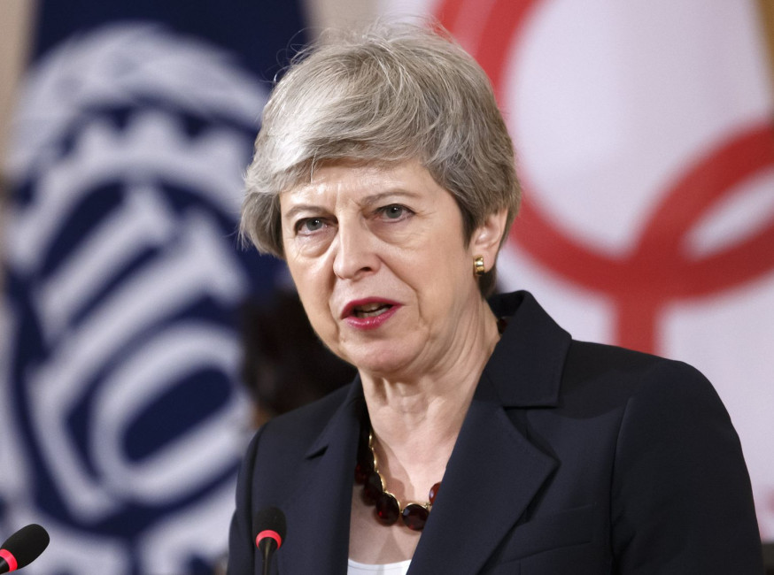 文翠珊指,英國一定要領導世界,追求更潔淨、更環保的增長。AP