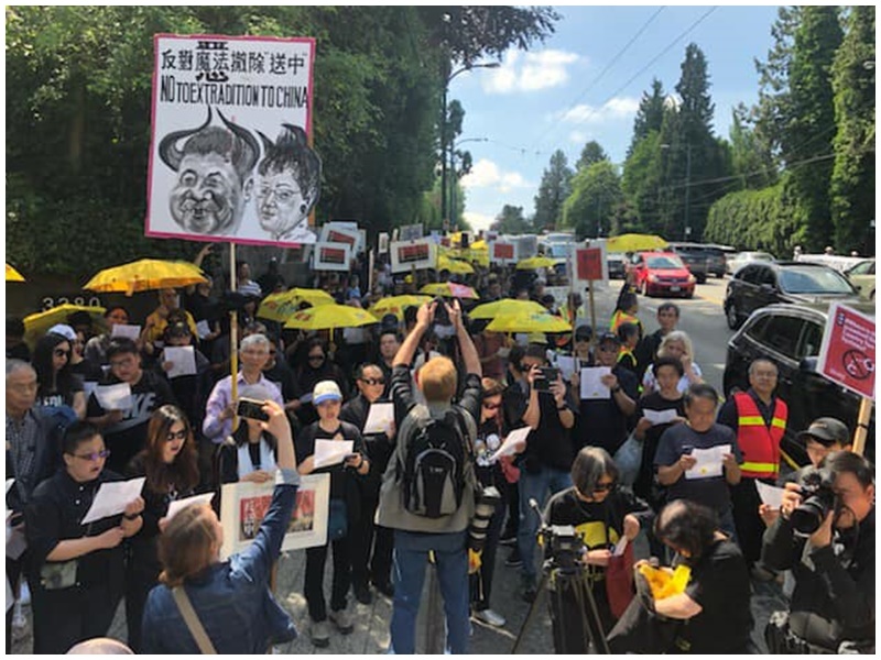 溫哥華情況。「全球集氣反送中」facebook