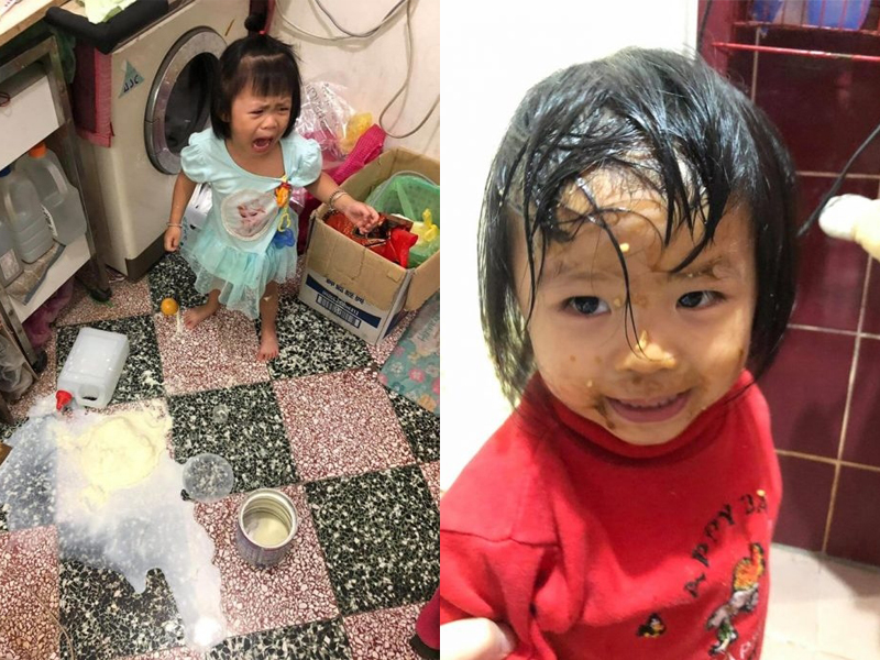 台灣母親分享女兒在家中時不時「搞破壞」,引得家長非常頭痛。(網圖)