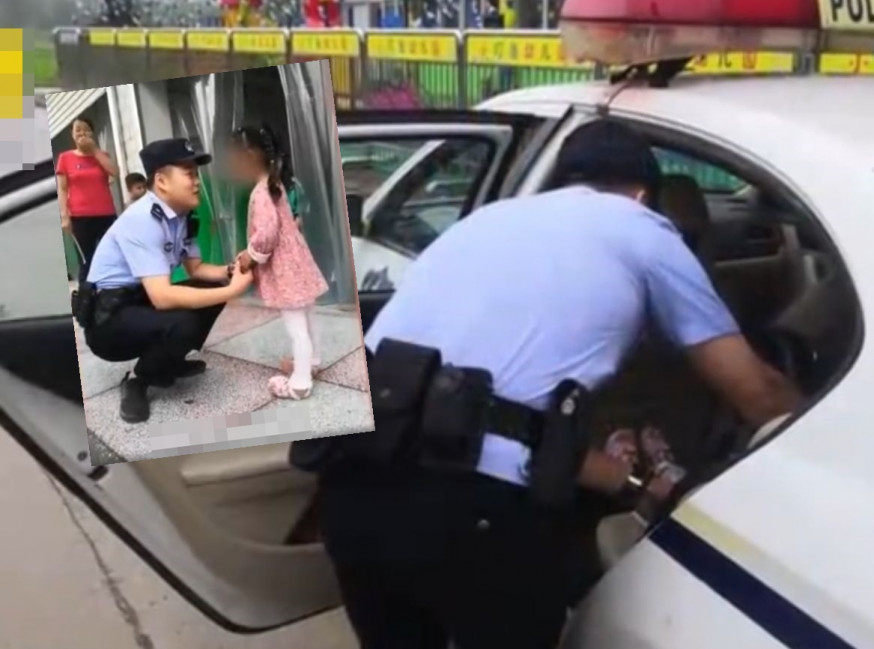 警員成功聯絡到女童的家人,並將她送回原本就讀的學校。網圖