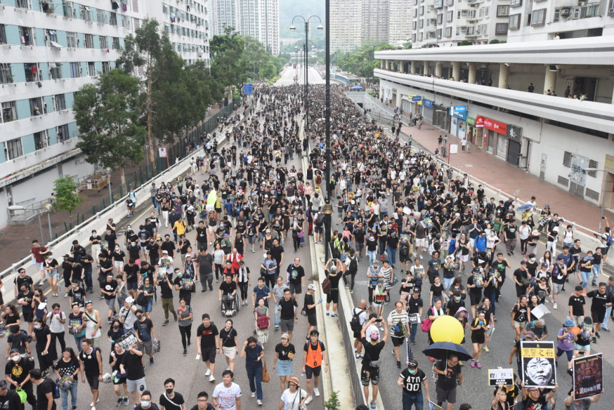 大專學界爭取國際維護香港自由。資料圖片