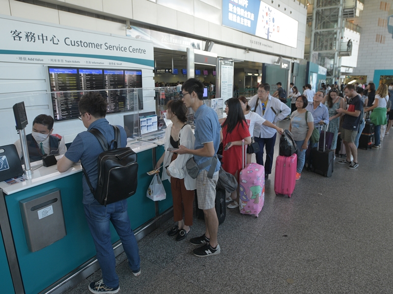香港站的市區預辦登機服務的截止時間,將維持在飛機起飛前90分鐘。資料圖片