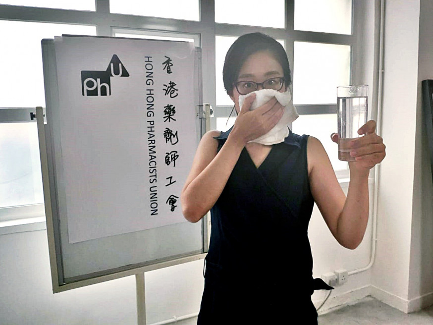 張尹思講述催淚彈社區擴散問題及市民簡單預防方法。