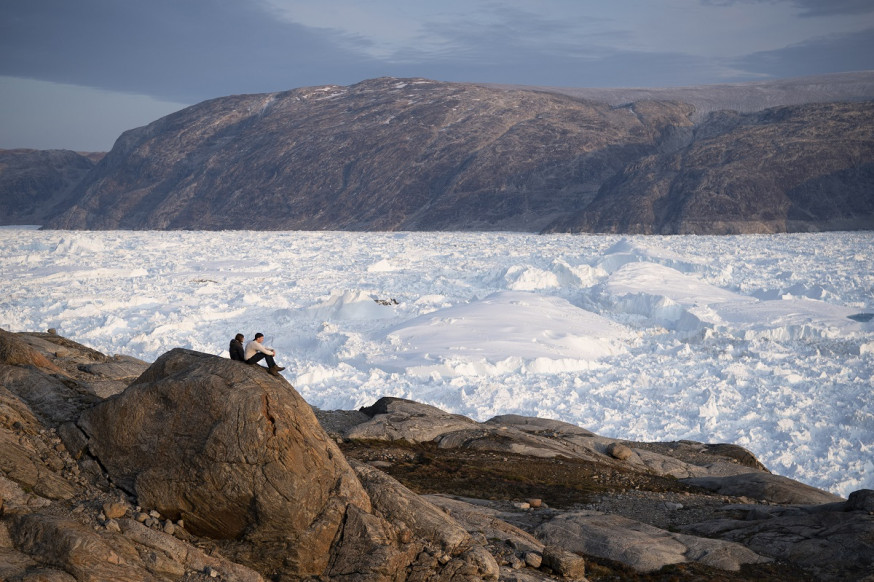 黑爾海姆冰川(Helheim Glacier)。AP圖片