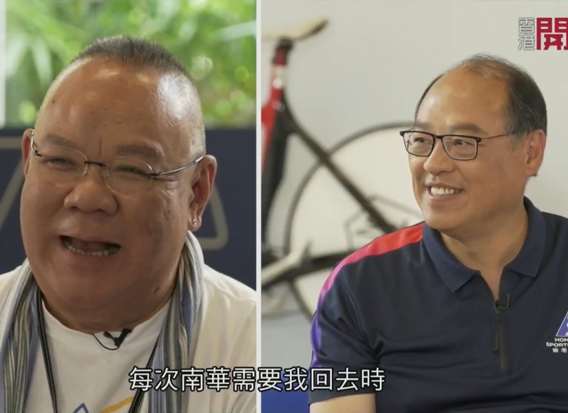 體育學院主席林大輝近日主持電視節目《大輝主場》,梁守志(Peter)成座上客。